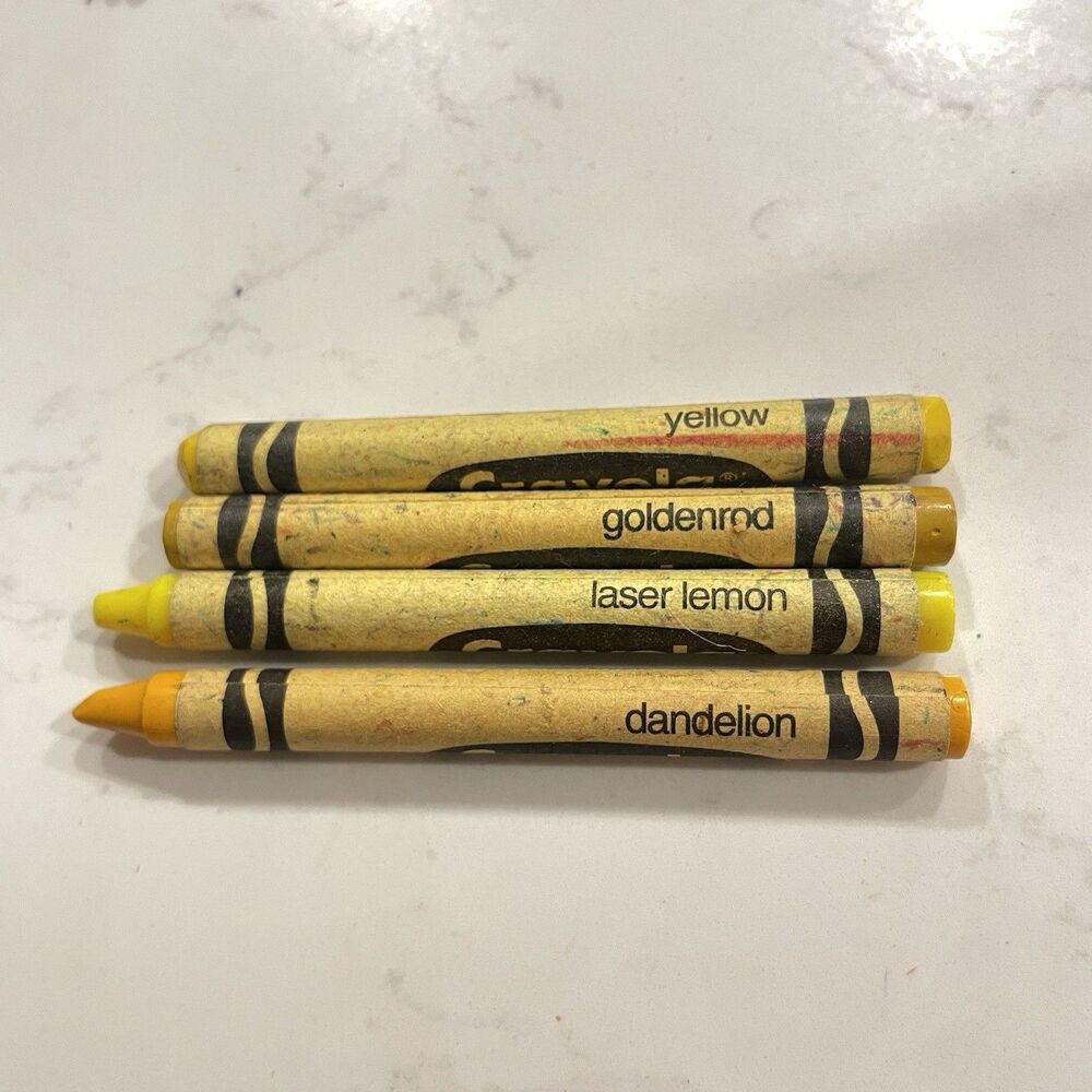 Vintage Crayola Crayons Binney And Smith Dandelion Retired